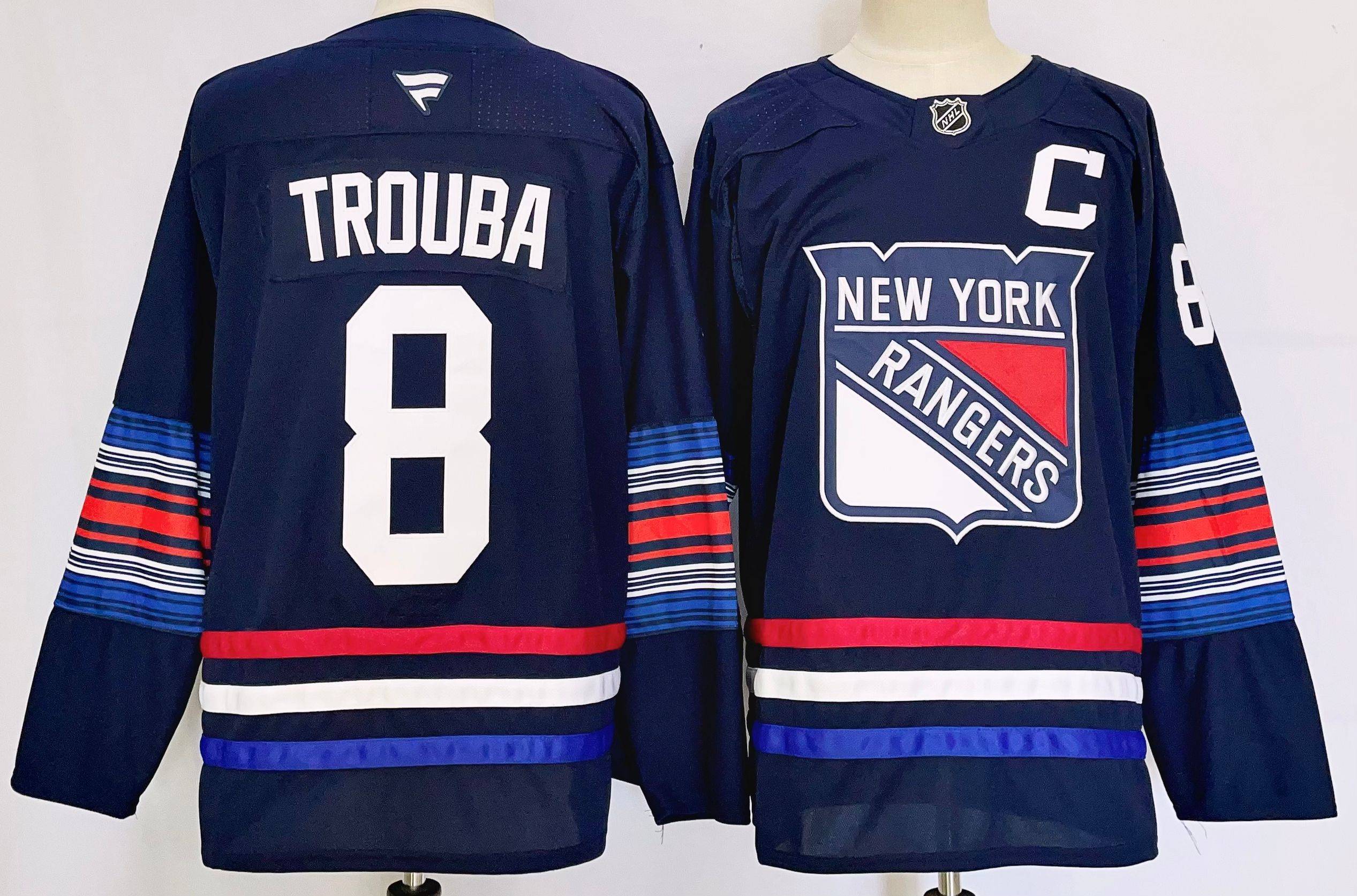 Men New York Rangers 8 Trouba Drak Blue 2025 Home Premier Player NHL Jersey